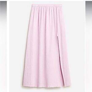 Jcrew side slit soft maxi gauze skirt